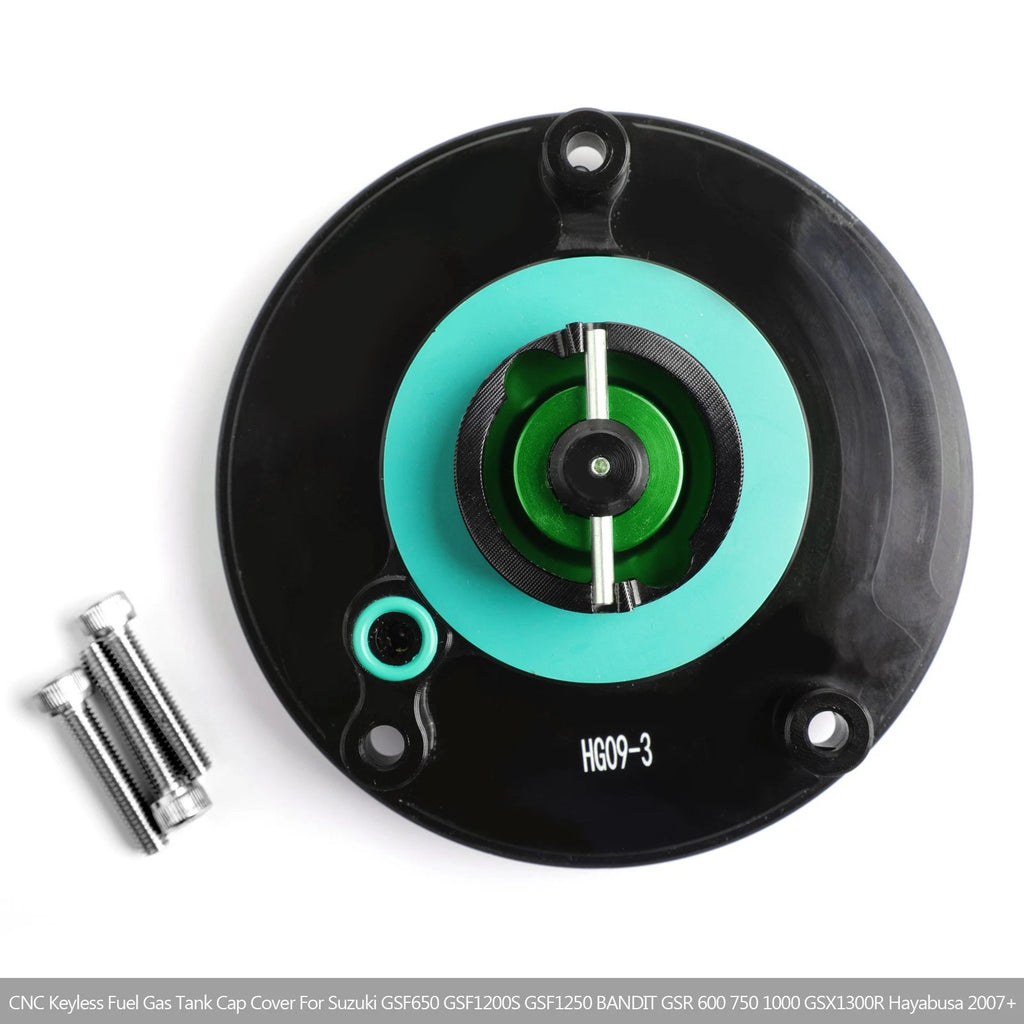 Quick-Turn Black Tank Fuel Gas Cap for Suzuki GSR600 GSXR600 (2006–2011)