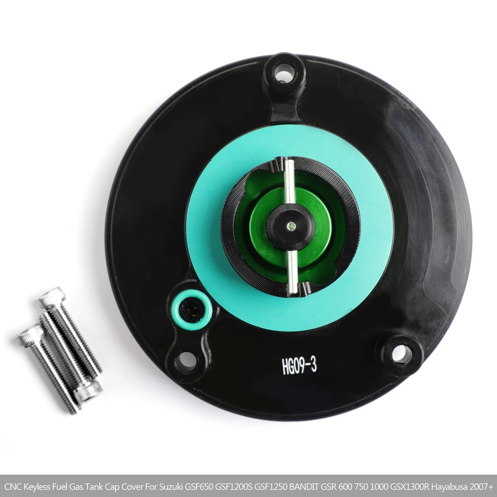Quick-Turn Black Tank Fuel Gas Cap for Suzuki GSR600 GSXR600 (2006–2011)