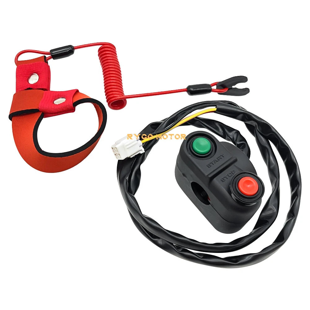 Start Stop Switch with Safety Tether Lanyard for Kawasaki JH750-SS JT750-ST (1995)