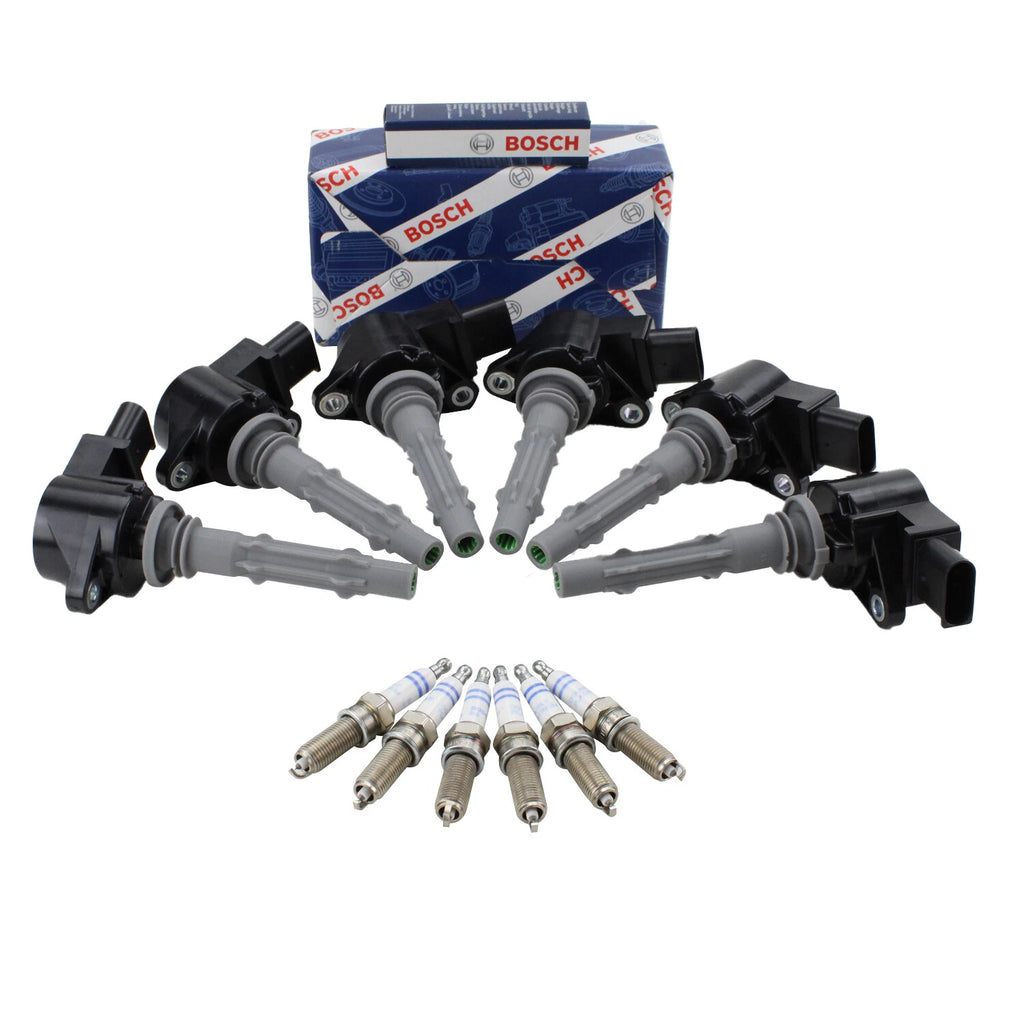 Set of 6 Ignition Coils & Spark Plugs for Mercedes R171 W209 W212