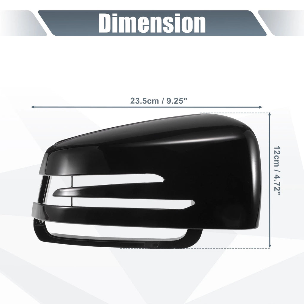 Right Mirror Cover Cap Gloss Black for Mercedes Benz A Class B Class C Class (2013–2020)
