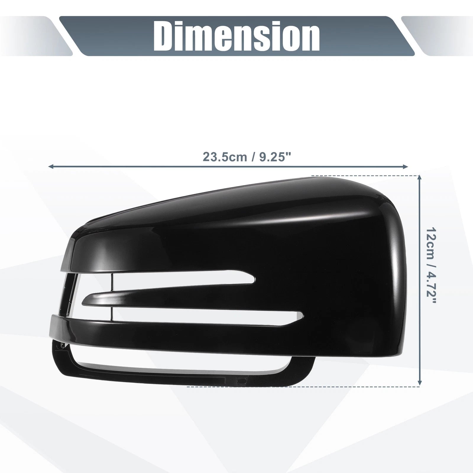 Right Mirror Cover Cap Gloss Black for Mercedes Benz A Class B Class C Class (2013–2020)