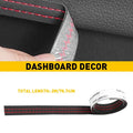 Red PU Leather Dashboard Trim Sticker for Car