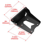 Transom Trolling Motor Mount Bracket for Kayaks (Steel, Powder Coated)