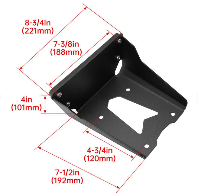 Transom Trolling Motor Mount Bracket for Kayaks (Steel, Powder Coated)