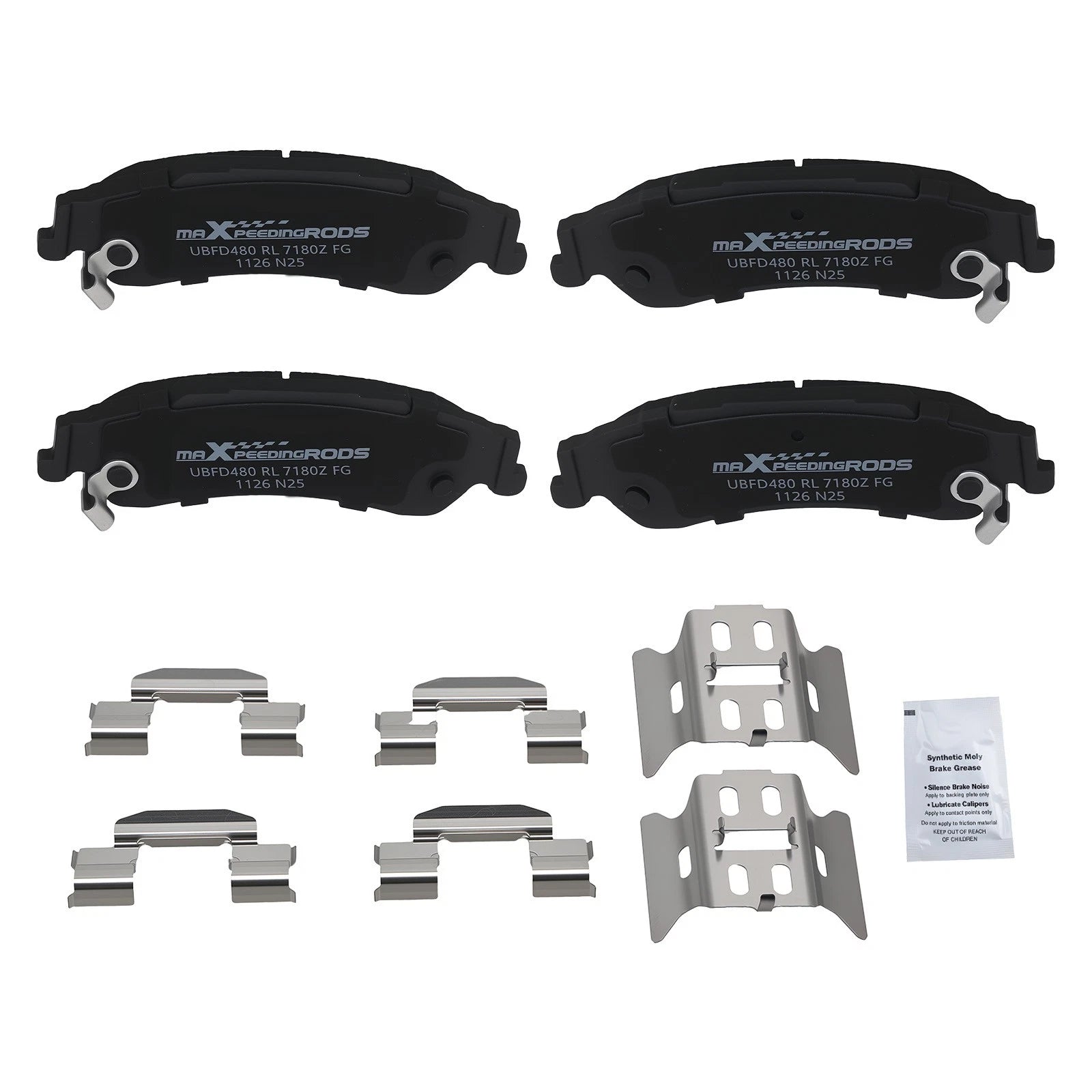 Set of 4 Rear Ceramic Brake Pads for Oldsmobile Bravada/GMC Jimmy/Sonoma (D729 P-729)