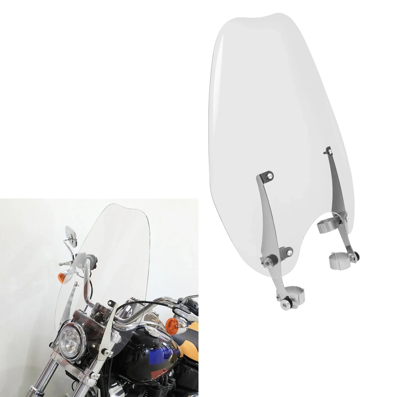 Clear Windshield Mount Bracket for Harley Low Rider FXDL/FXLR (2014 - 2020)