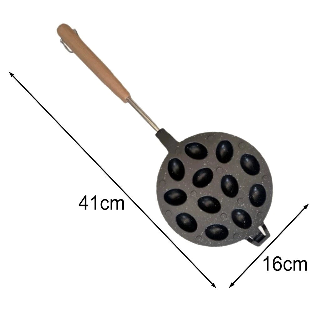 12 Cavity Round Pecan Mold for Gas Stoves
