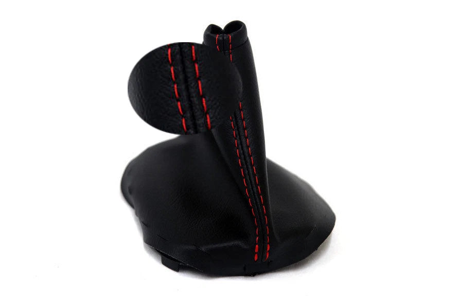 Manual Shift Boot Cover for Kia Rio (2007–2010) Black Red Stitch