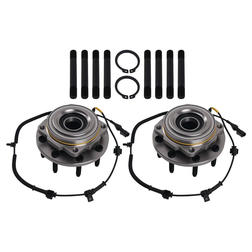 2pc Front Wheel Hub Bearing for Ford F-250 F-350 (2005–2010) WE515081 8 Bolt ABS