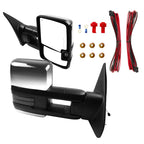Set of 2 Chrome Heated Power Tow Side Mirrors for Toyota Tundra (2007–2015)