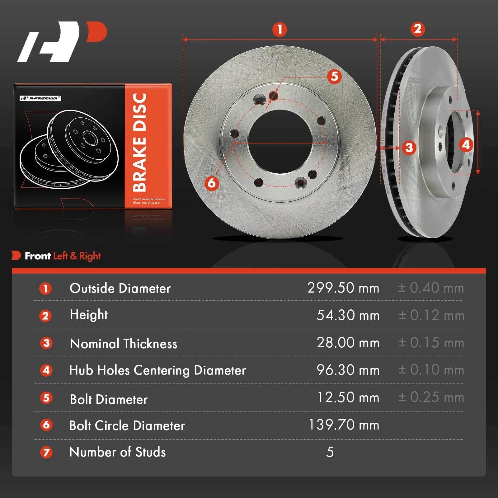 2X Front Disc Brake Rotors for Kia Sorento (2003-2006)