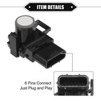 Parking Assist Sensor for Toyota - Durable ABS Plastic Black Rear