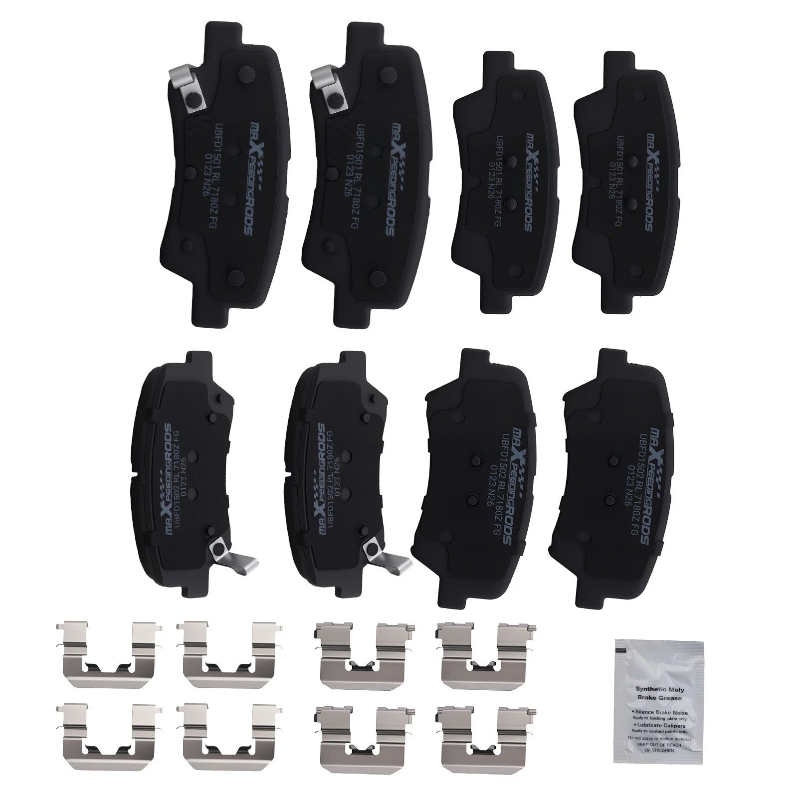 8pcs Ceramic Brake Pads Set for Hyundai Elantra Coupe (2013–2014) D1543