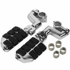 22mm-35mm Chrome Highway Bar Foot Pegs Mount Clamps for Harley Honda GL1800