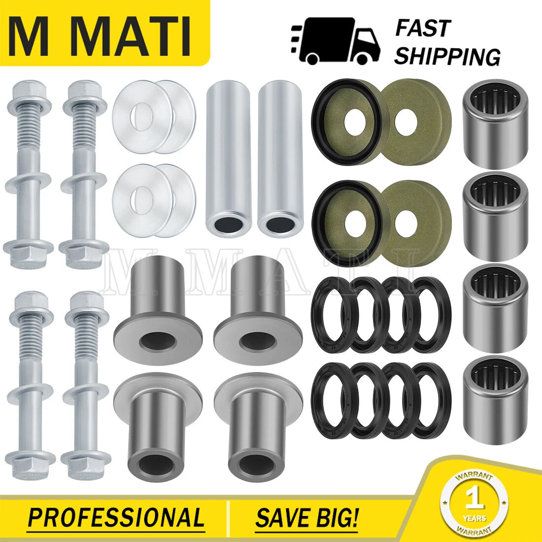 A-Arm Bushings Bearings Kit for Suzuki LTZ400 Quadsport Z400 (2003–2014)