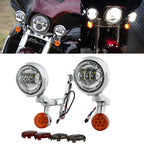4.5" LED Turn Signal Fog Light Bracket for Harley Electra Glide