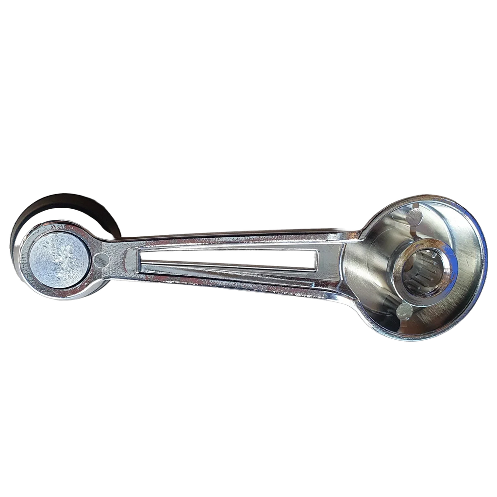 Chrome Window Crank W/ Black Knob for Ford Falcon/Mustang/Bronco (1967–1977)