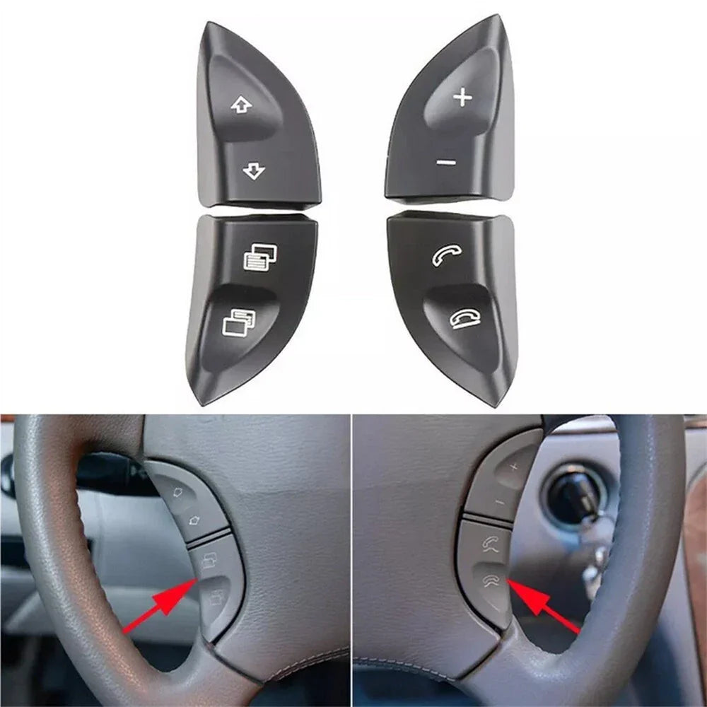 Steering Wheel Control Button Switch Cover for Benz S-Class W220, CL-Class W215 (2000-2006)