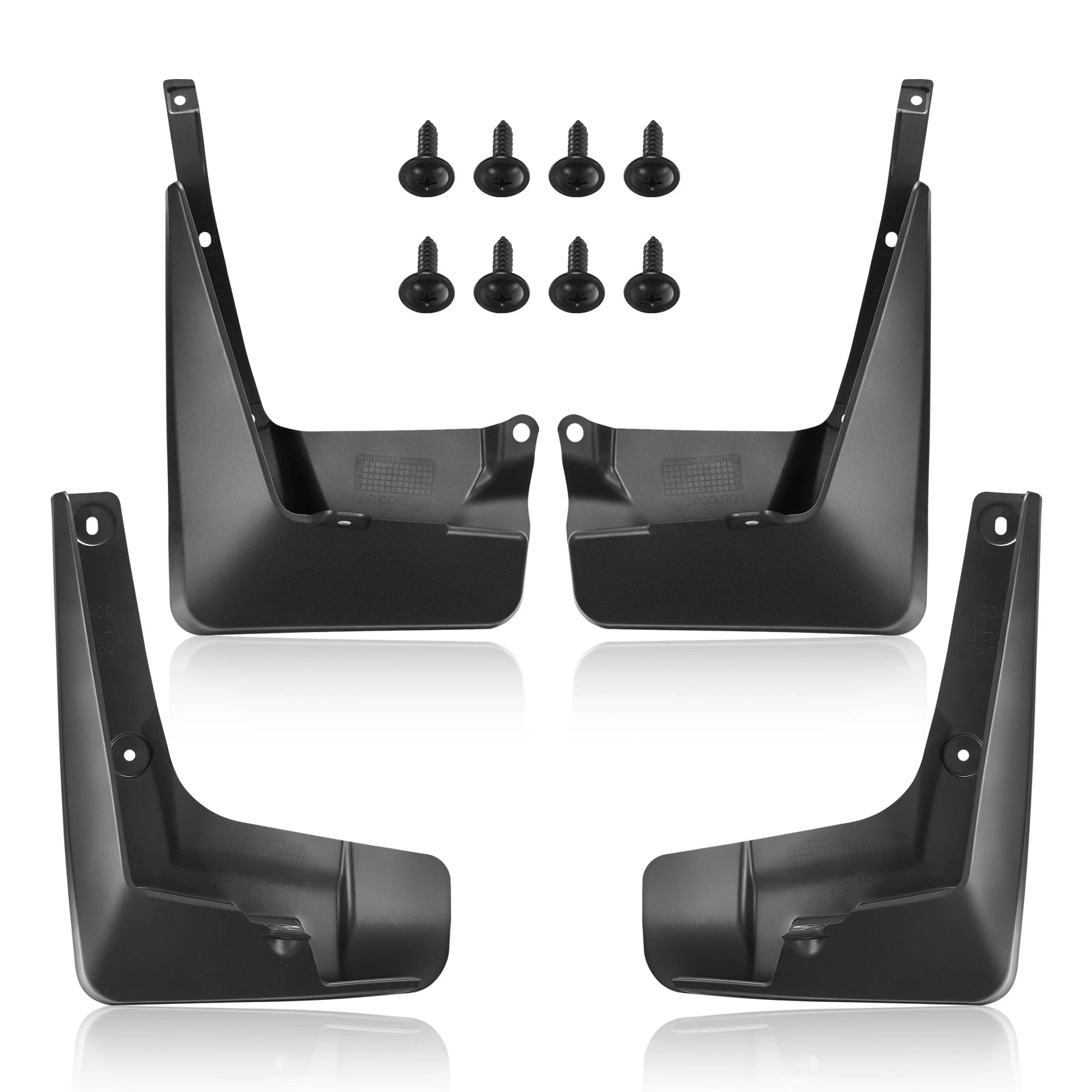 Set of 4 Molded Mudguards for Toyota Corolla (2014–2017)