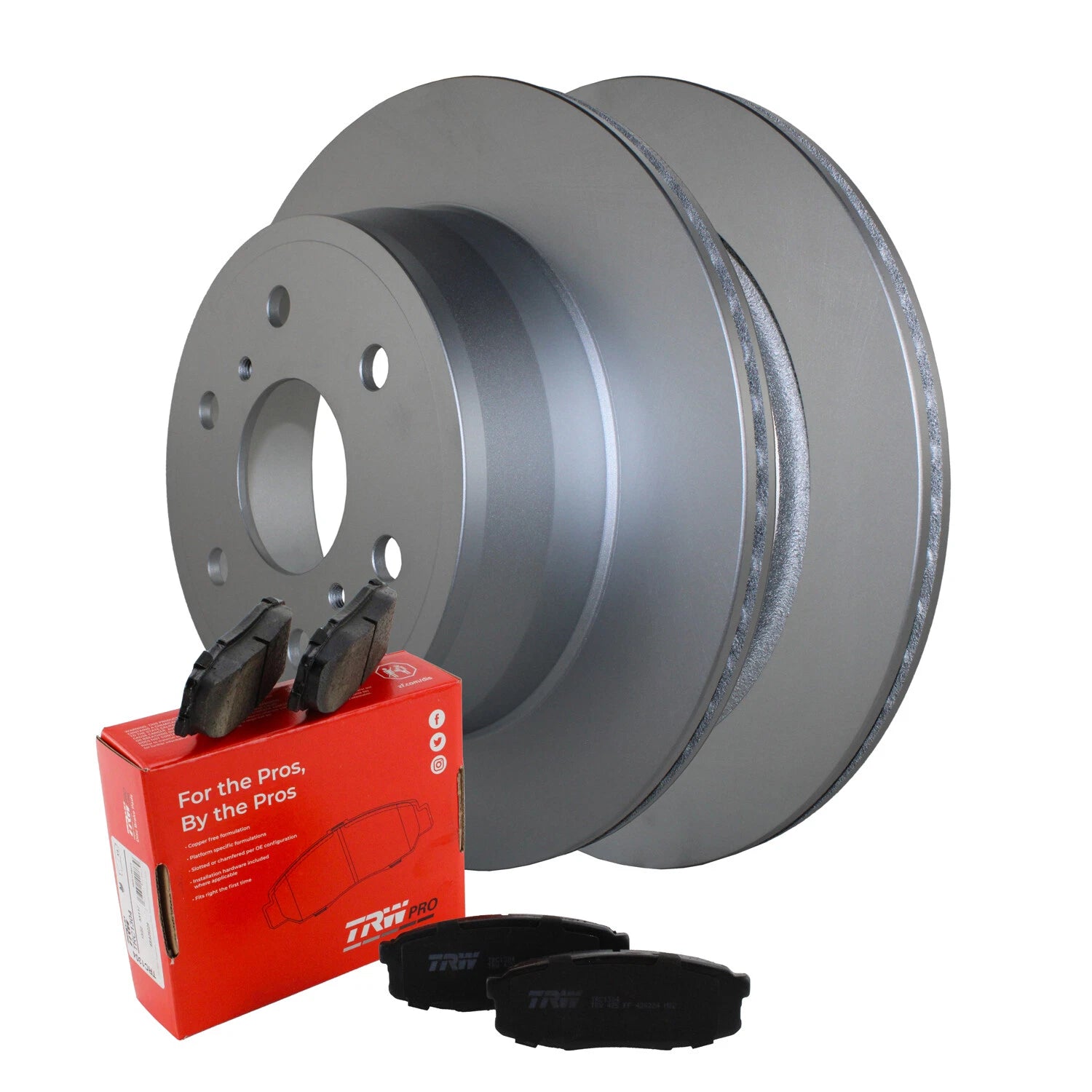 Rear Brake Kit 345mm Rotors & TRW Pro Metallic Pads for Cadillac Chevrolet GMC