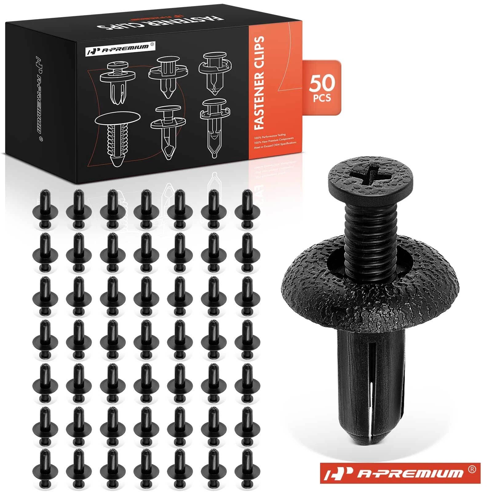 50Pcs 8mm Nylon Bumper Retainer Clips for Dodge Avenger (2008–2014)