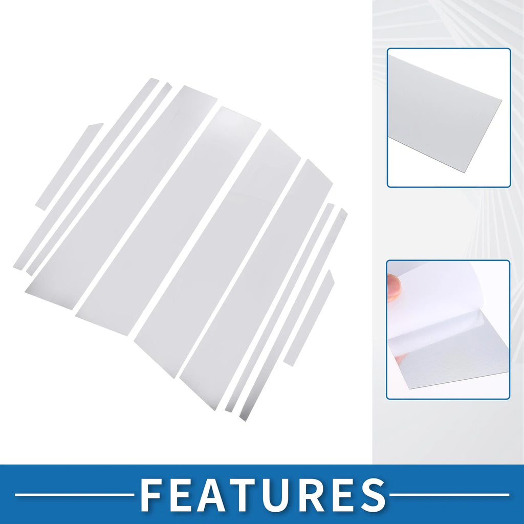 10 Pcs Window Trim Cover for Toyota RAV4 (2019–2023) Chrome Silver Tone