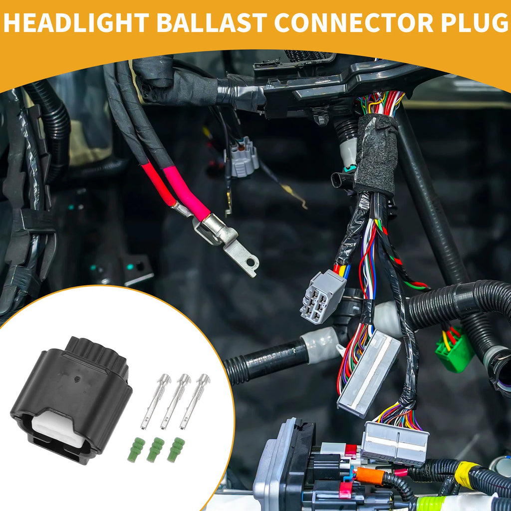 3 Pin Headlight Ballast Connector Plug for Nissan 