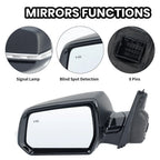 Side Mirror for Chevy Traverse (2018–2019) W/ Blind Spot, Turn Signal, 8 Pins