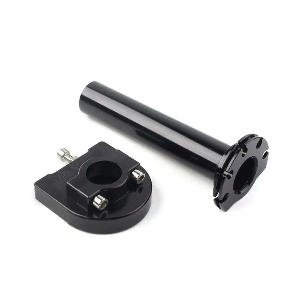 7/8in Turn Twist Throttle Handle Bar Tube for Universal CNC Black
