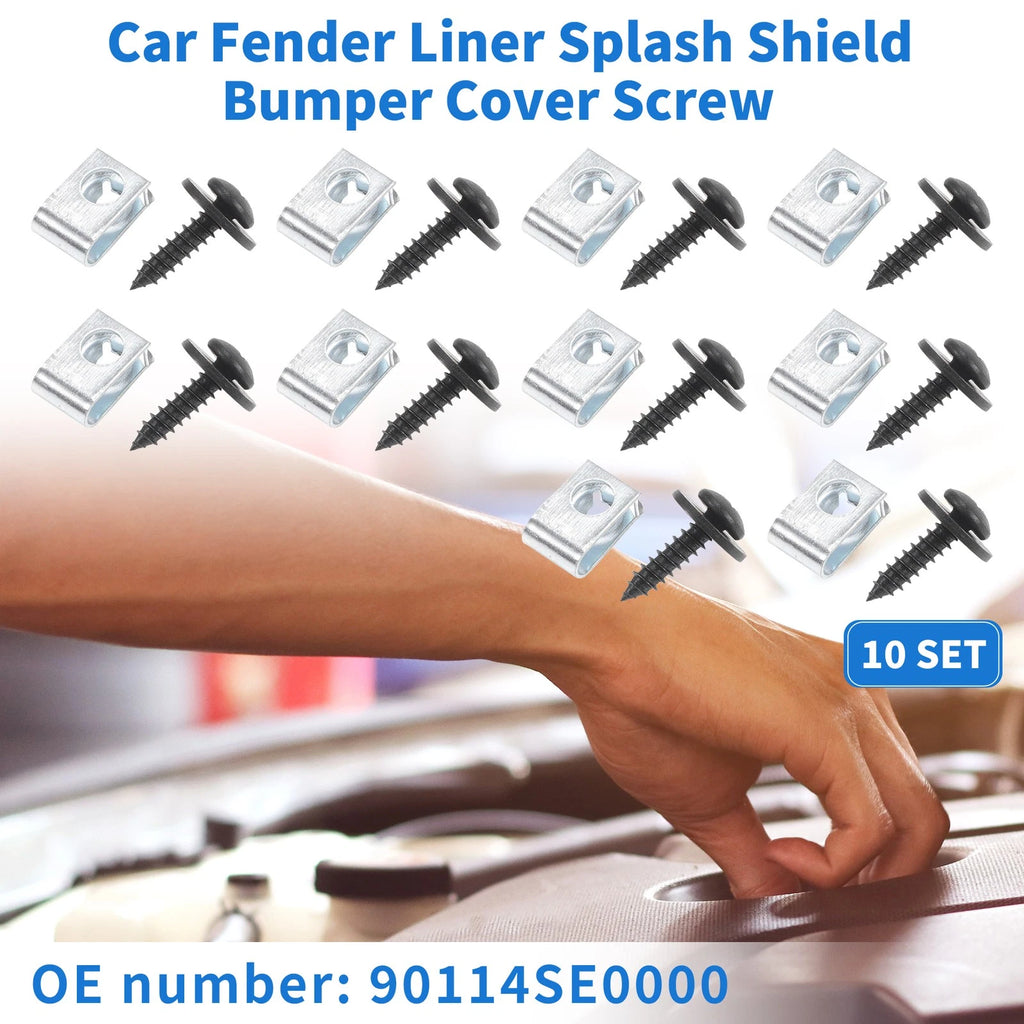 Set of 10 Fender Liner Splash Shield Bumper Cover Screws for Honda Accord (2006–2007)