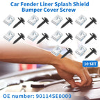 Set of 10 Fender Liner Splash Shield Bumper Cover Screws for Honda Accord (2006–2007)