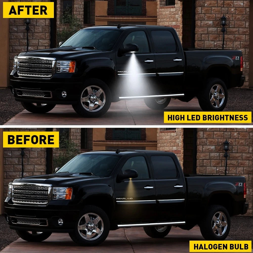 2X 3 Inch Round LED Fog Lights for Make Model