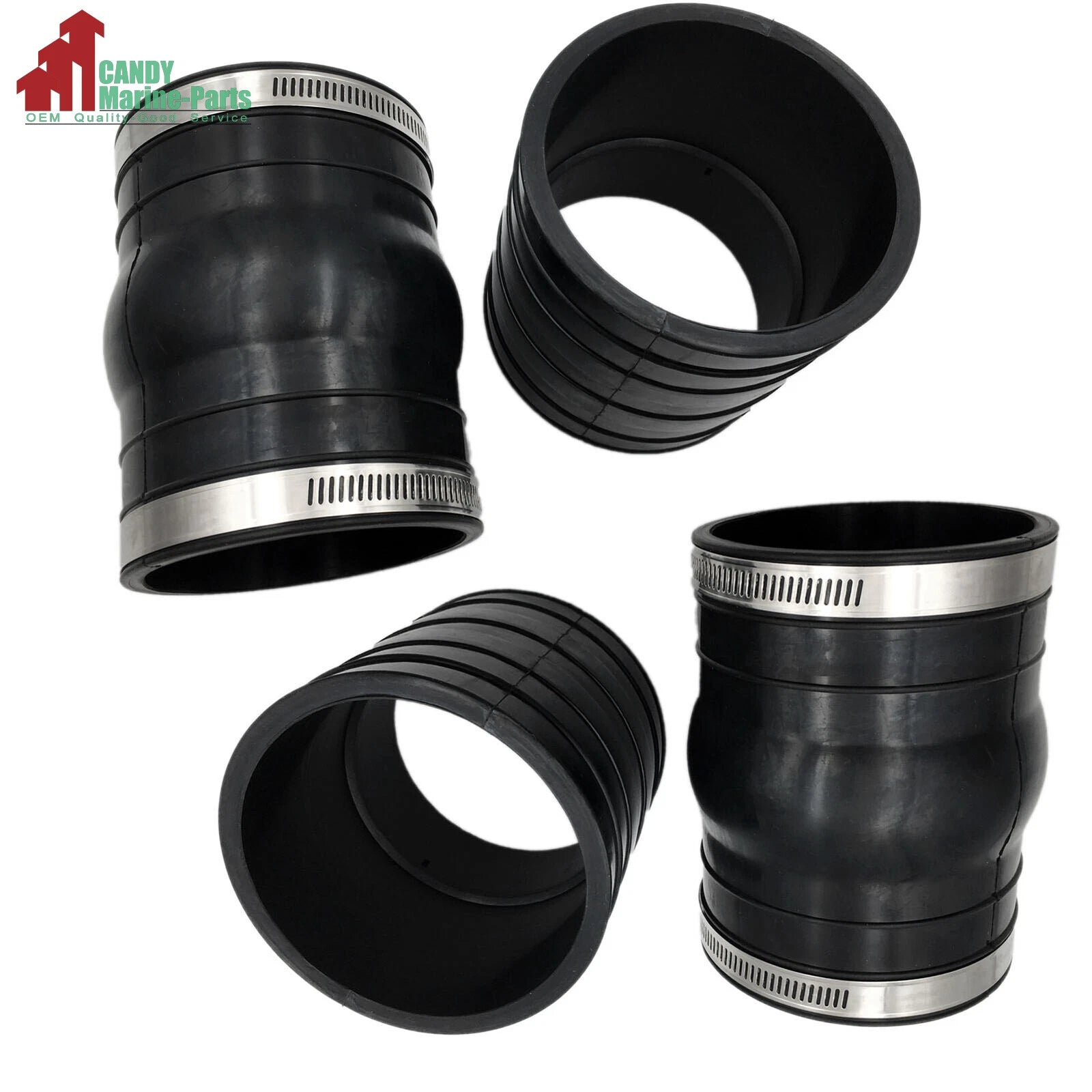 Exhaust Hose Bellows for OMC Volvo Penta 4.3 5.0 5.7 (Upper Lower Rubber Coupler)