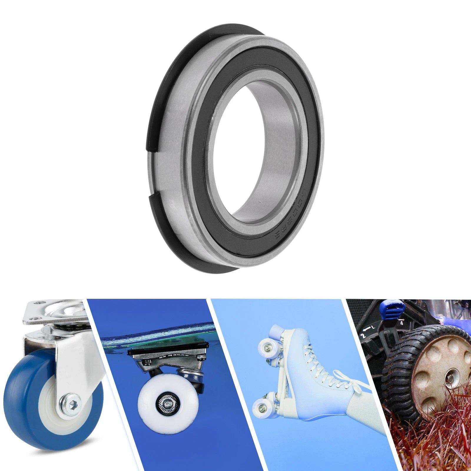 Deep Groove Ball Bearing 6009NR2RS for Scooter Skateboard (45x75x16mm)