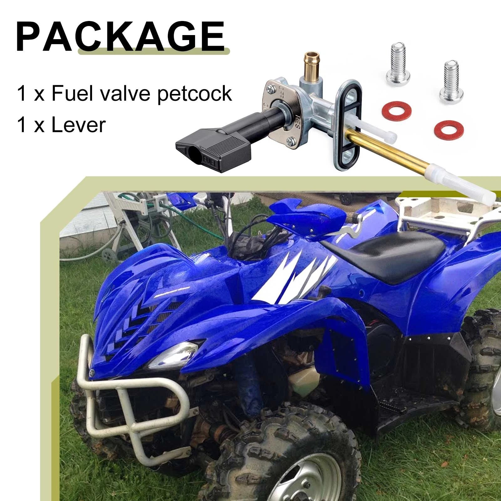 Fuel Valve Petcock & Lever for Yamaha YFM450FX Wolverine 450 (2006–2010)