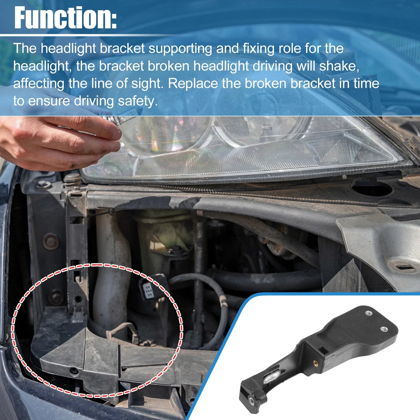 Front Right Headlight Support Bracket for Mercedes Benz W204 (2010-2015)
