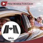 Door Pillar Window Trim for Chevrolet Trailblazer (2024–2025) Black Carbon Fiber