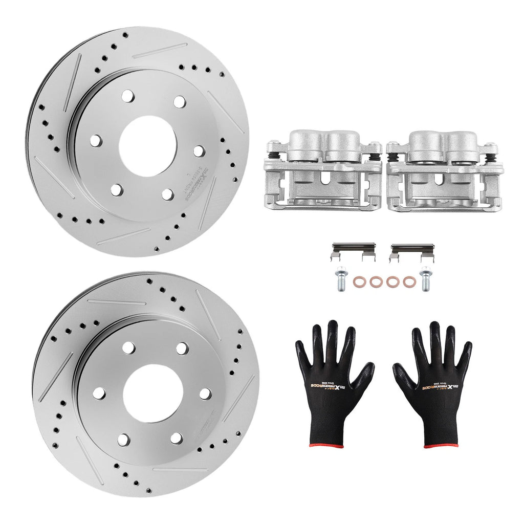 Front Disc Rotors Brake Calipers Kit for GMC Yukon XL 1500 (2000–2006) 18B4728