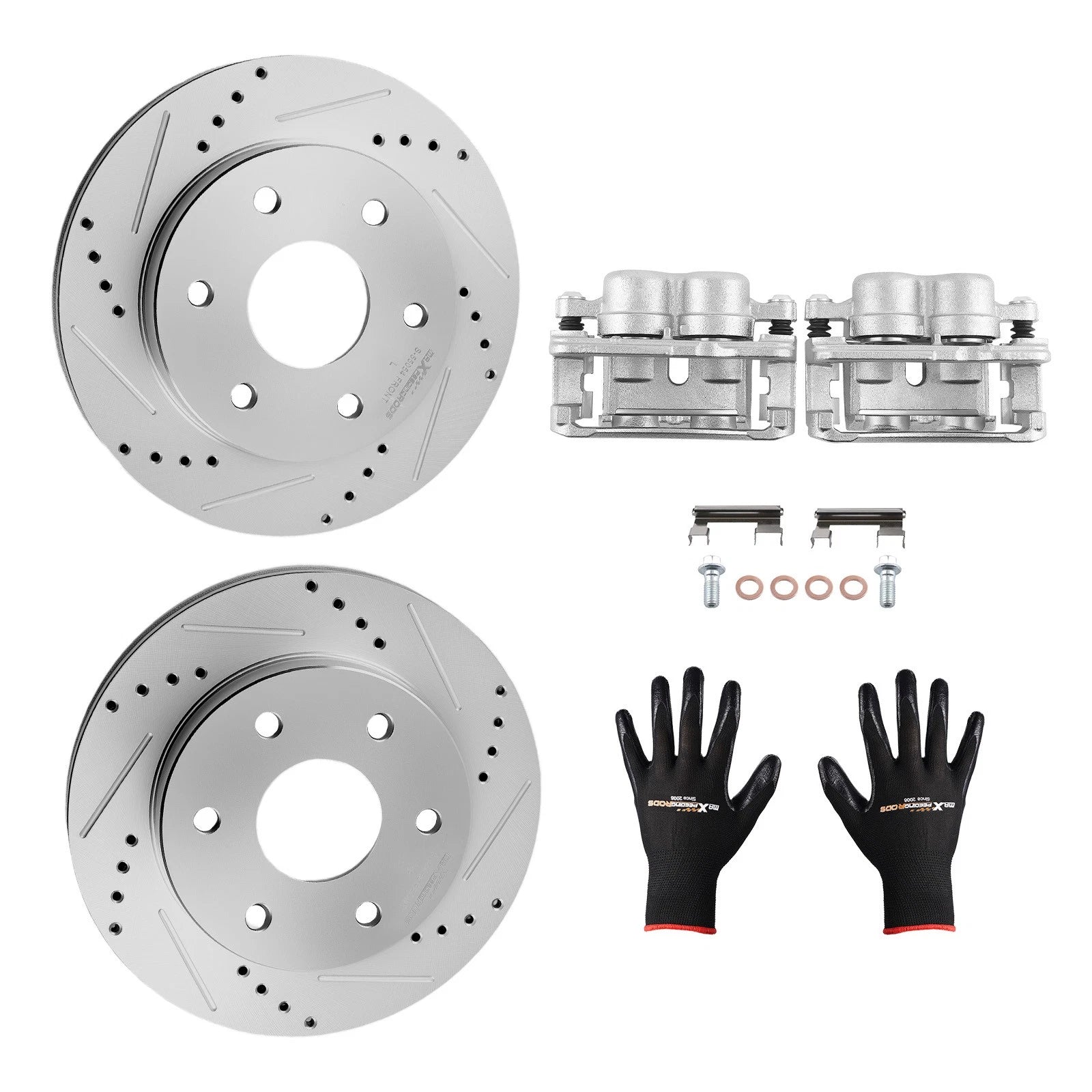 Front Disc Rotors Brake Calipers Kit for GMC Yukon XL 1500 (2000–2006) 18B4728
