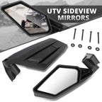 Black Aluminum Convex Glass Side View Mirrors for Can-Am Maverick X3 (2017–2023)