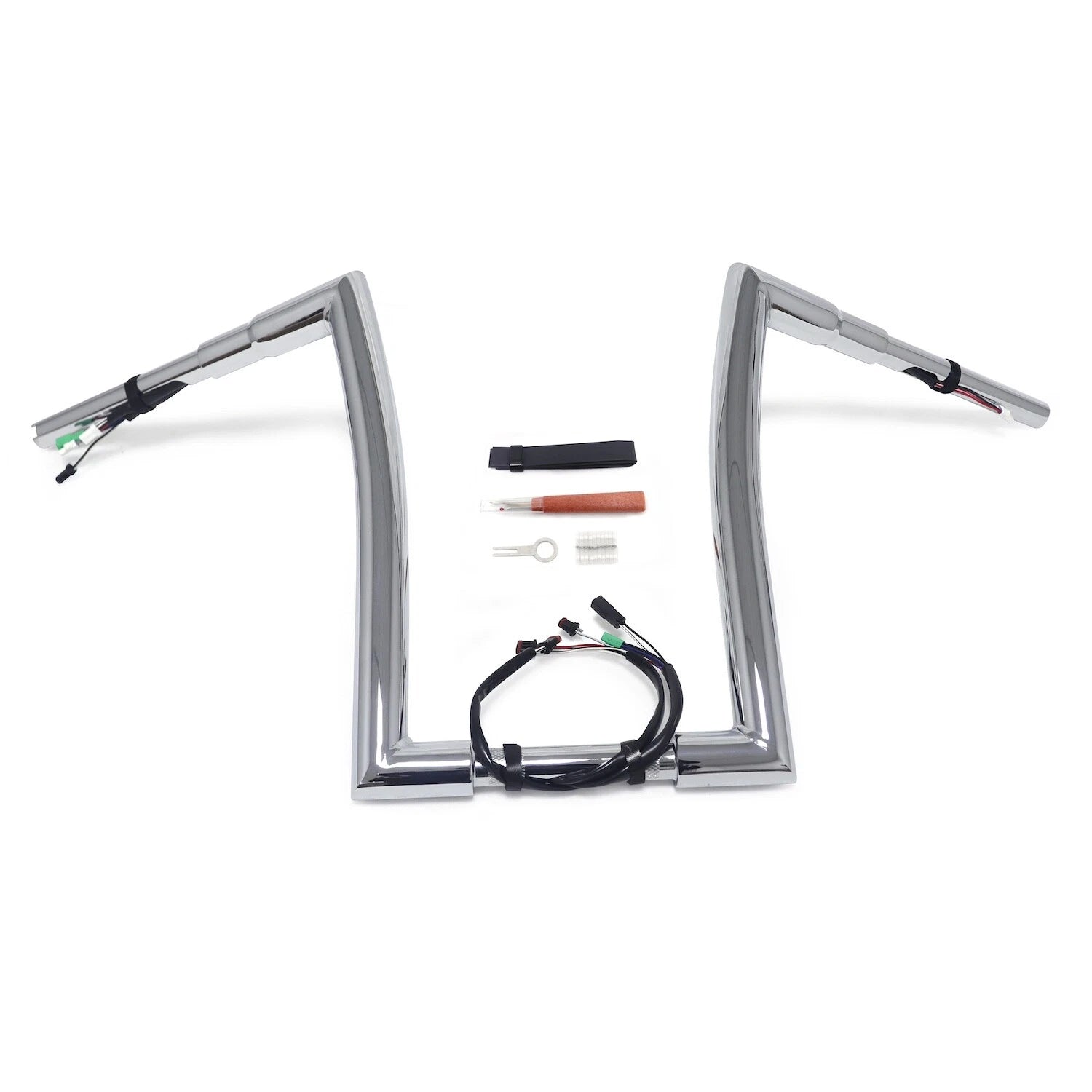 12" Prewired Pre-Drilled Ape Hanger Handlebar for Harley Road King FLHR (2014–2015)