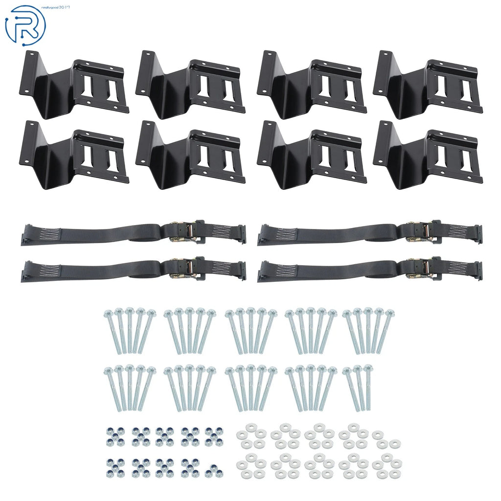 2 Pack E Track System for Trucks Vans (9' Ratchet Strap)