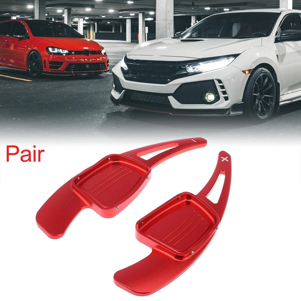 Pair Red Shift Paddle Shifters for Audi A3 A4L A5 A8 Q5 R8 Q7 (2010–2023)