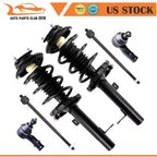 Front Struts Spring Assembly & Inner Outer Tie Rod for Ford Focus (2000–2004)