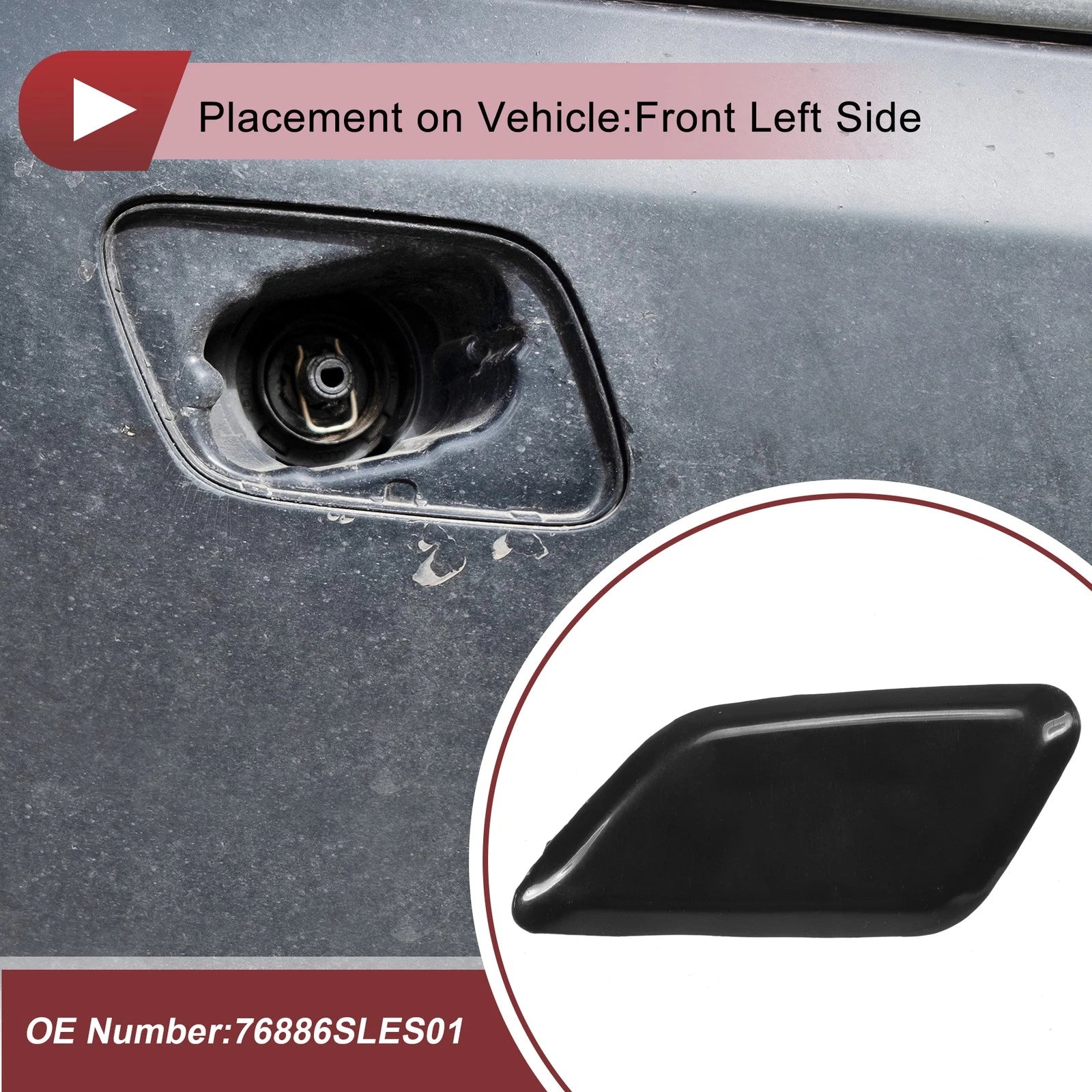 Front Left Washer Nozzle Cover Cap for Honda Odyssey (2009–2014)