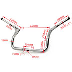 Chrome 12" Rise Monkey Ape King Bars Handlebar for Harley Touring (1986–Present)