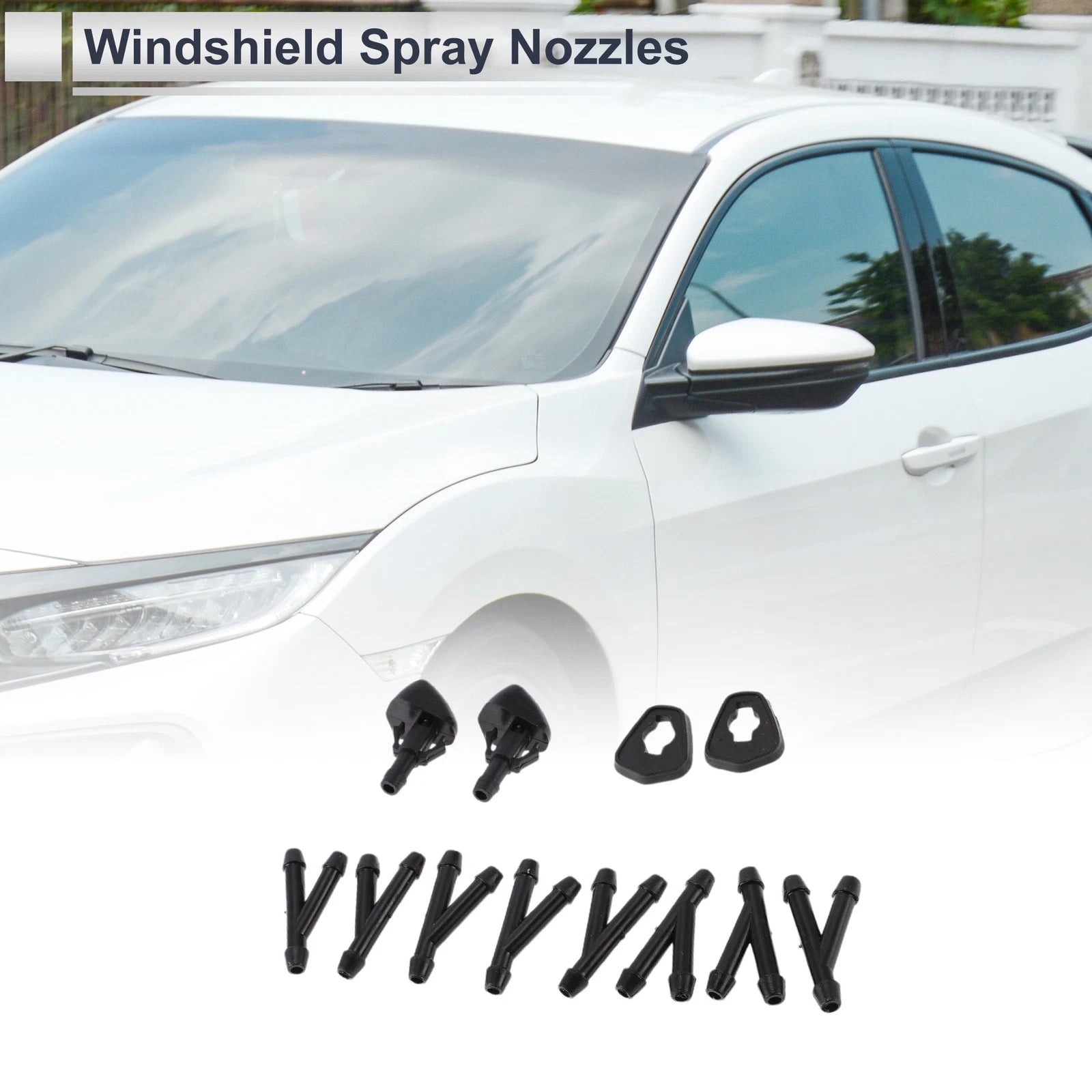 Windshield Washer Nozzle Set of 1 for Suzuki (Black)