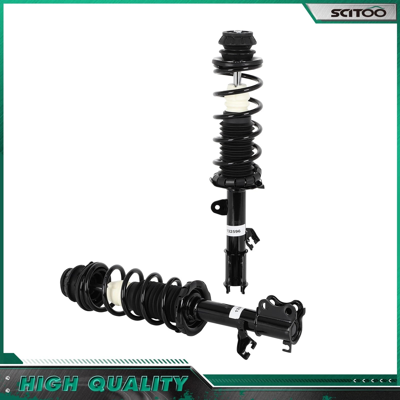 Front Complete Shocks Struts Coil Springs Assembly for Nissan Versa (2012–2019)