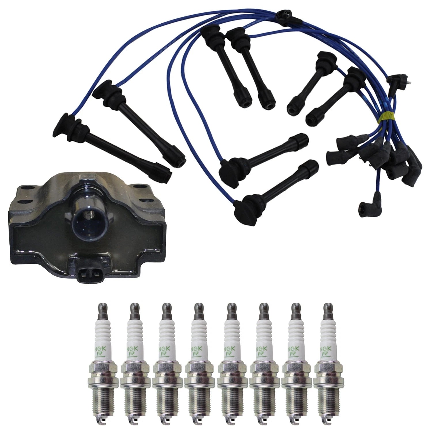 Set of 8 Hitachi Ignition Coils & NGK V-Power Spark Plugs for LS400 SC400 (1990–2000)